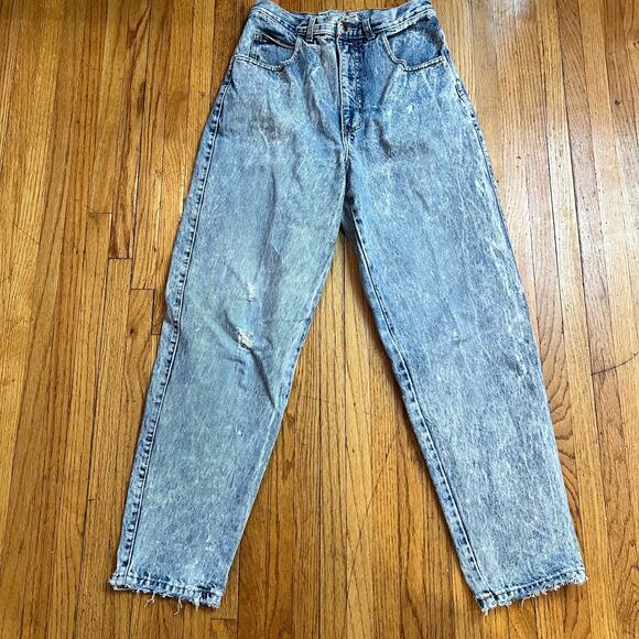 Vintage Guess Georges Marciano Jeans Womens 30 Blue High Waist Acid Wash - Picture 1 of 14